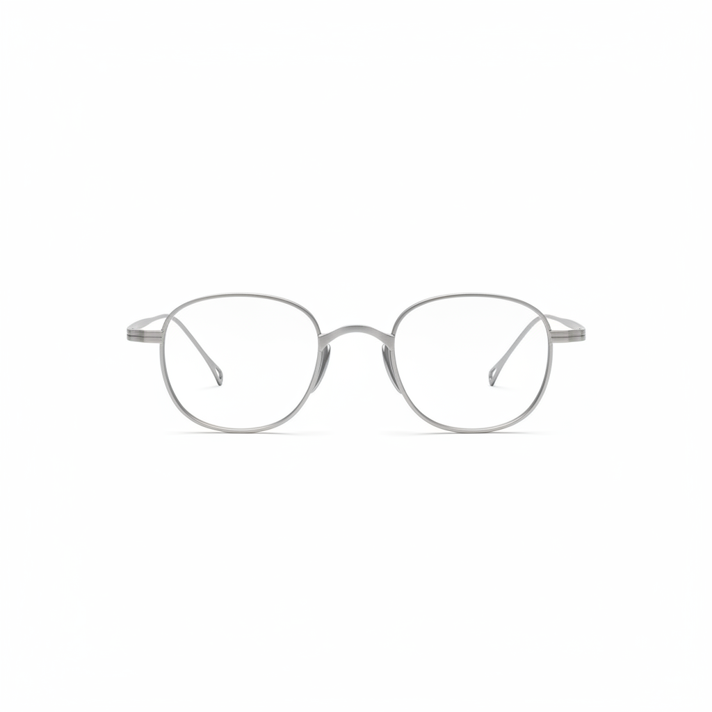 Literary Retro Square Metal Eyeglasses Frame