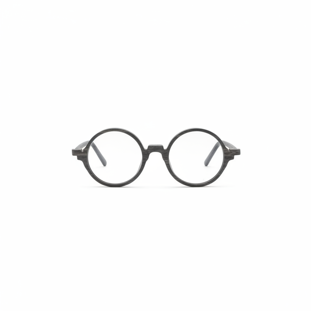 Textured Round Acetate Eyeglasses Frame
