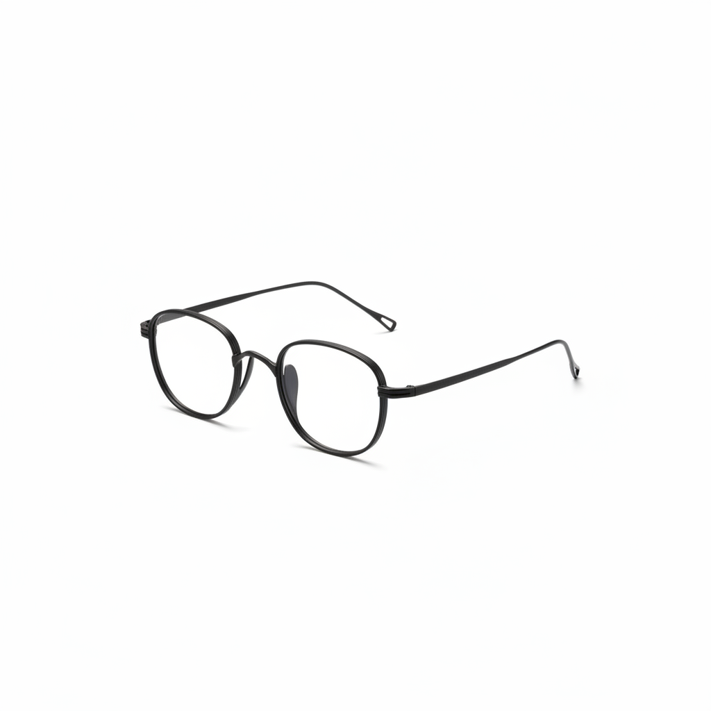 Literary Retro Square Metal Eyeglasses Frame