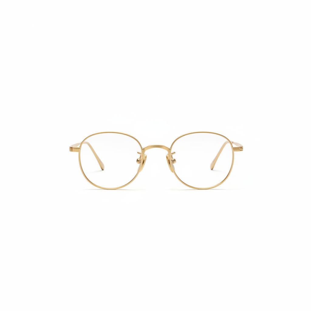 Literary Retro Square Metal Eyeglasses Frame