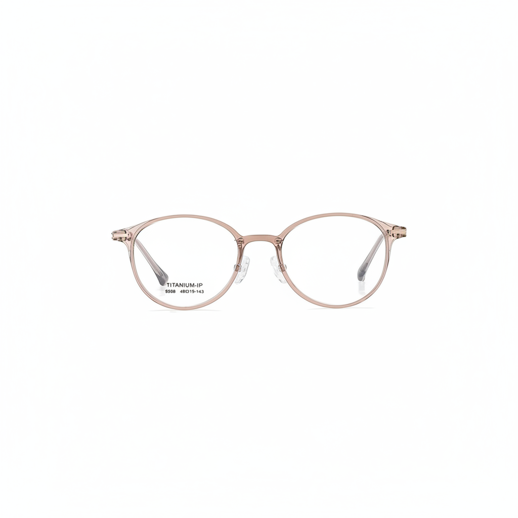 Lightweight Soft Round Titanium Eyeglasses Frame