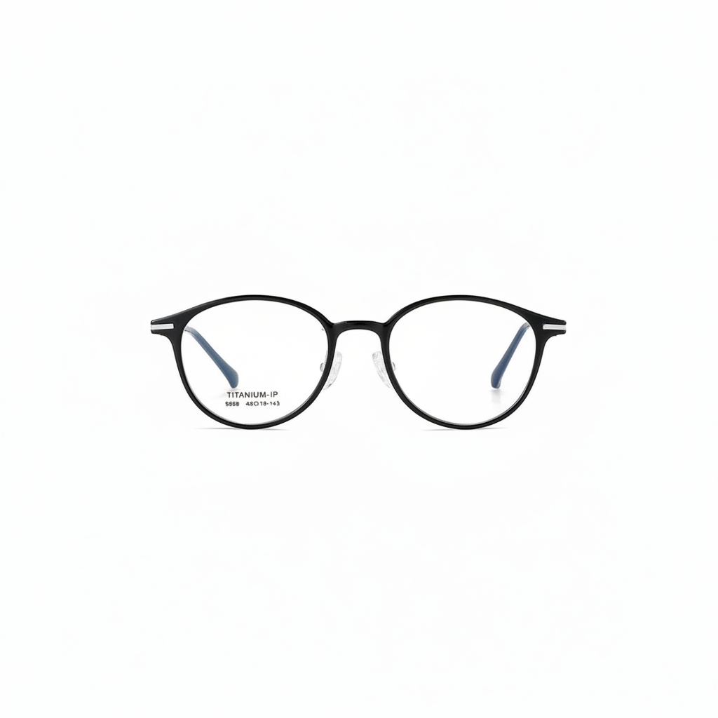 Lightweight Soft Round Titanium Eyeglasses Frame
