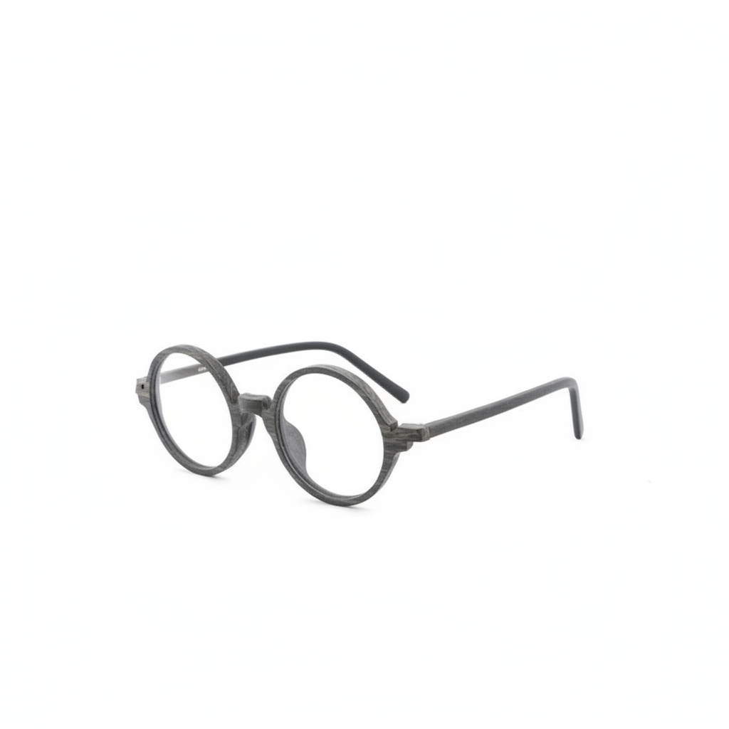 Textured Round Acetate Eyeglasses Frame