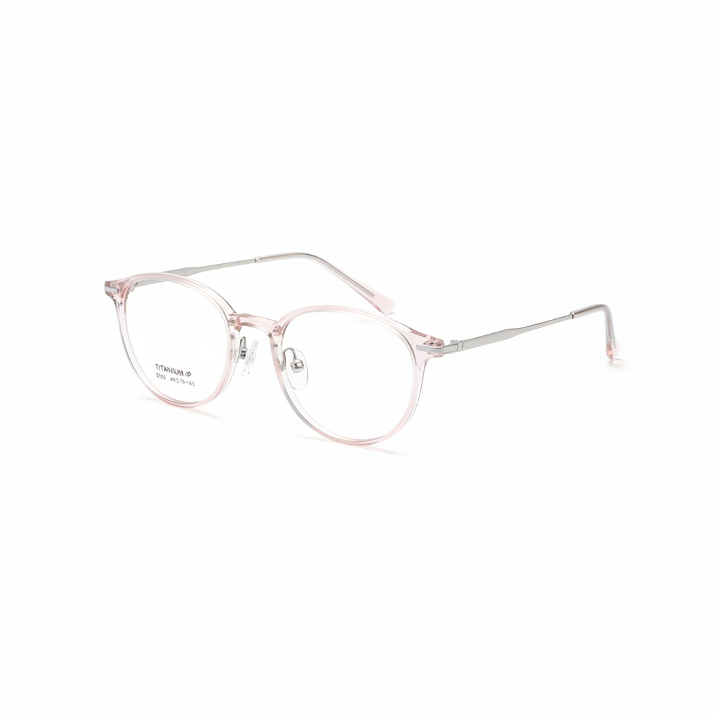 Lightweight Soft Round Titanium Eyeglasses Frame