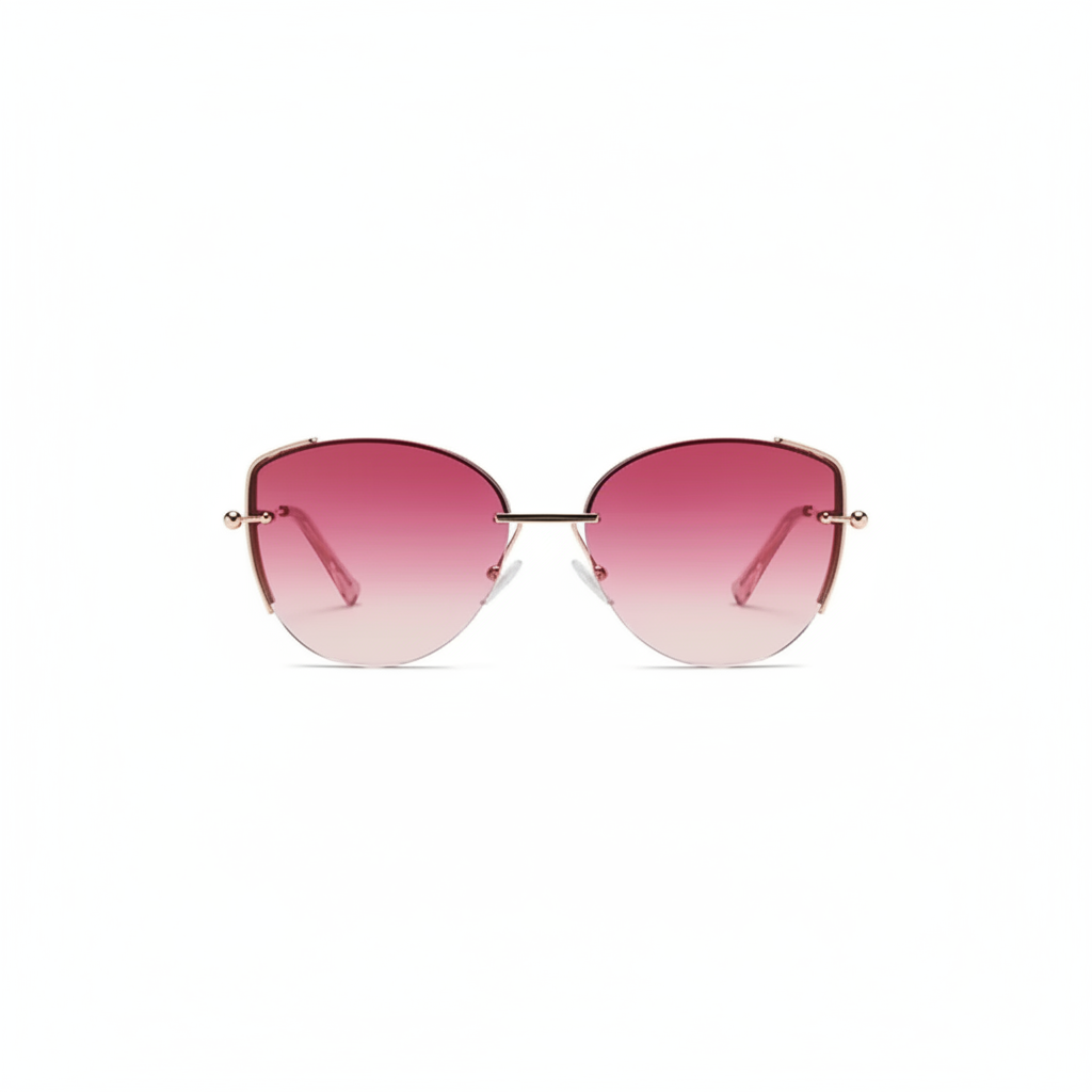 Metal Cat-Eye Sunglasses with Gradient Lenses | UV400