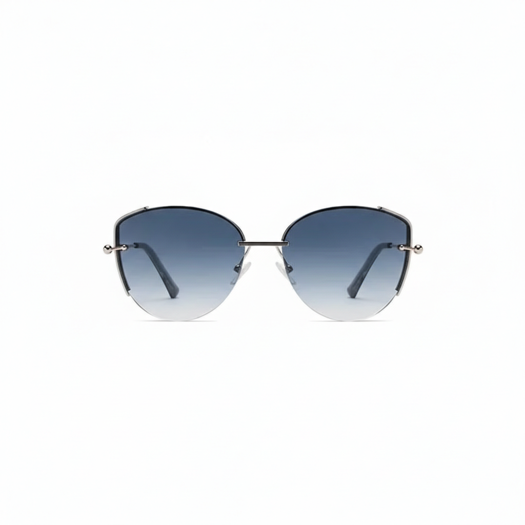 Metal Cat-Eye Sunglasses with Gradient Lenses | UV400