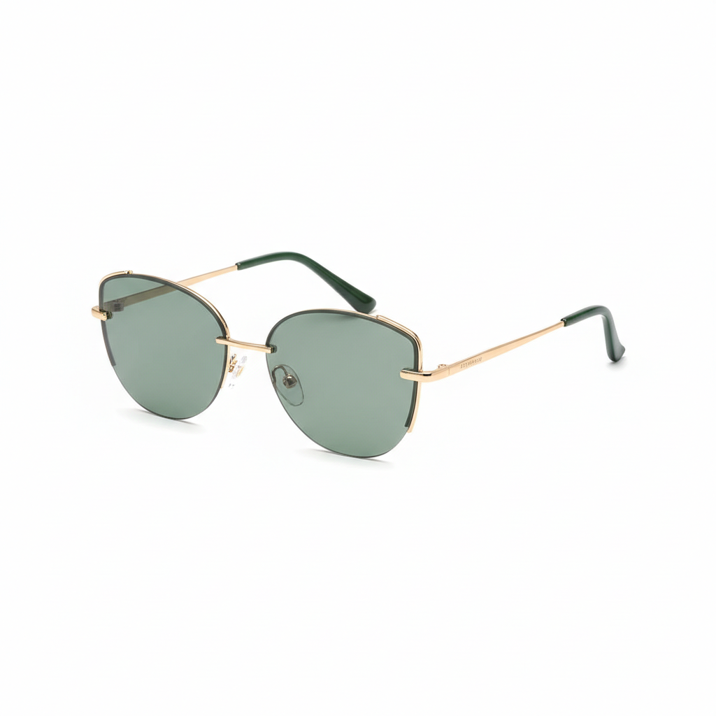Metal Cat-Eye Sunglasses with Gradient Lenses | UV400
