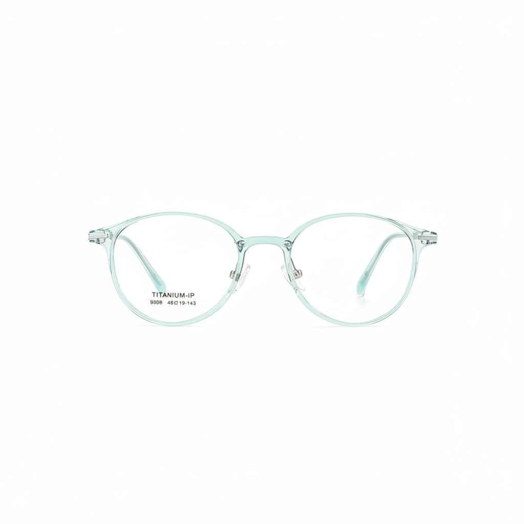 Lightweight Soft Round Titanium Eyeglasses Frame