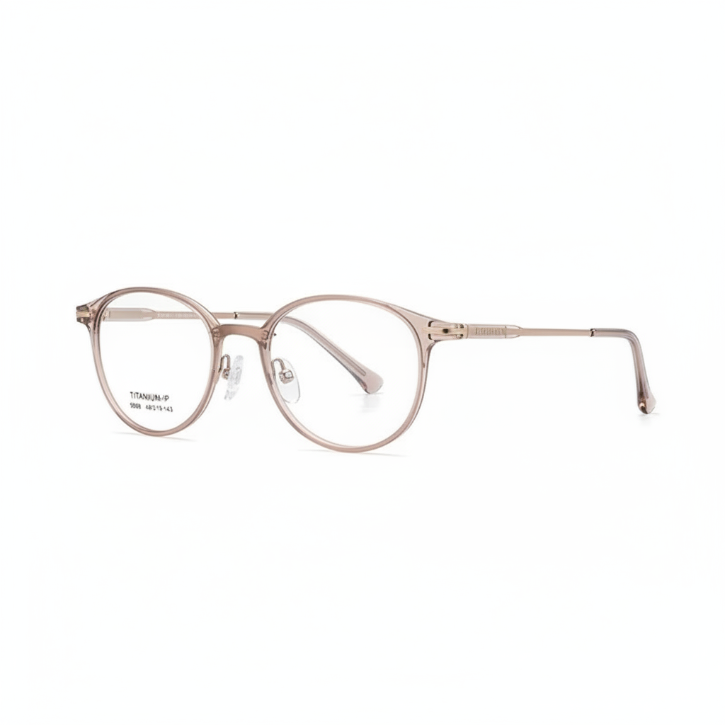 Lightweight Soft Round Titanium Eyeglasses Frame