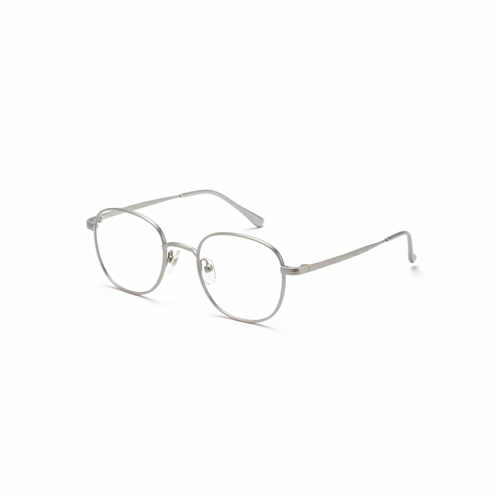 Literary Retro Square Metal Eyeglasses Frame