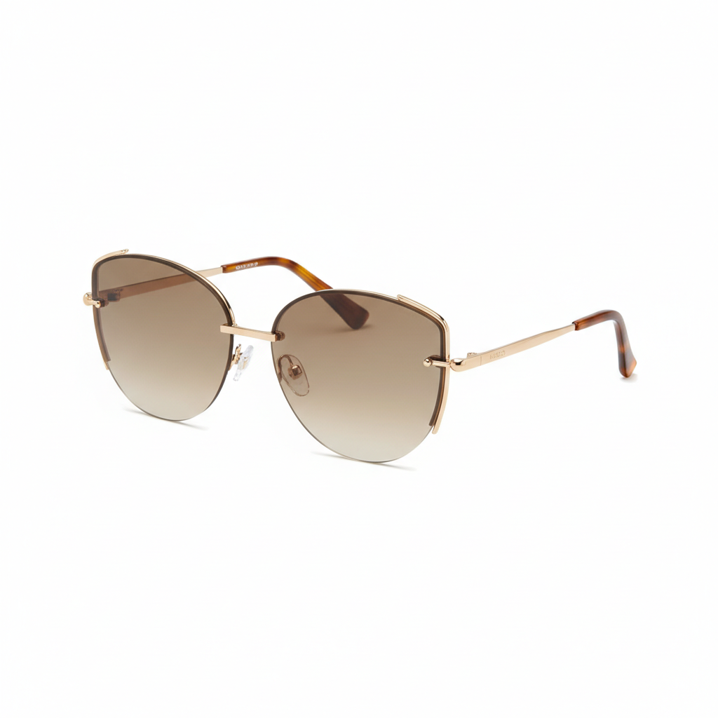 Metal Cat-Eye Sunglasses with Gradient Lenses | UV400