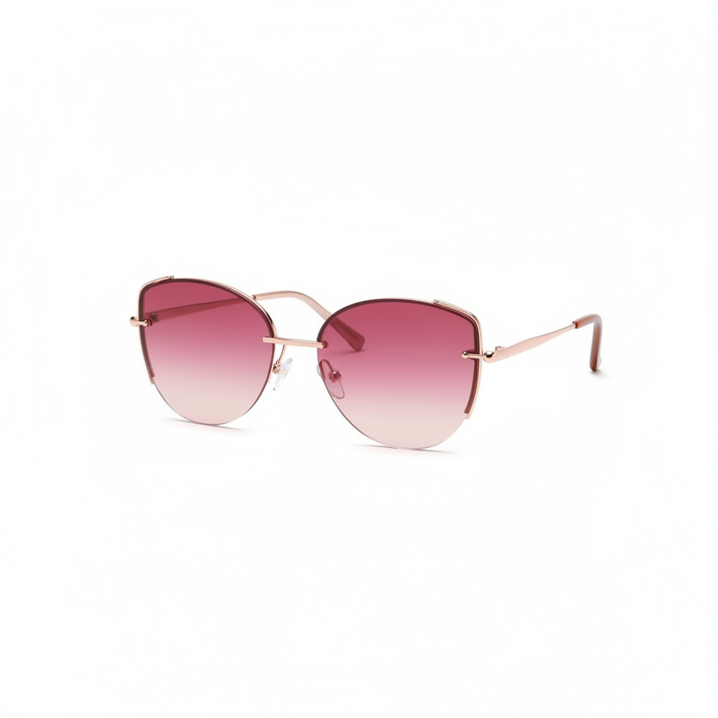 Metal Cat-Eye Sunglasses with Gradient Lenses | UV400