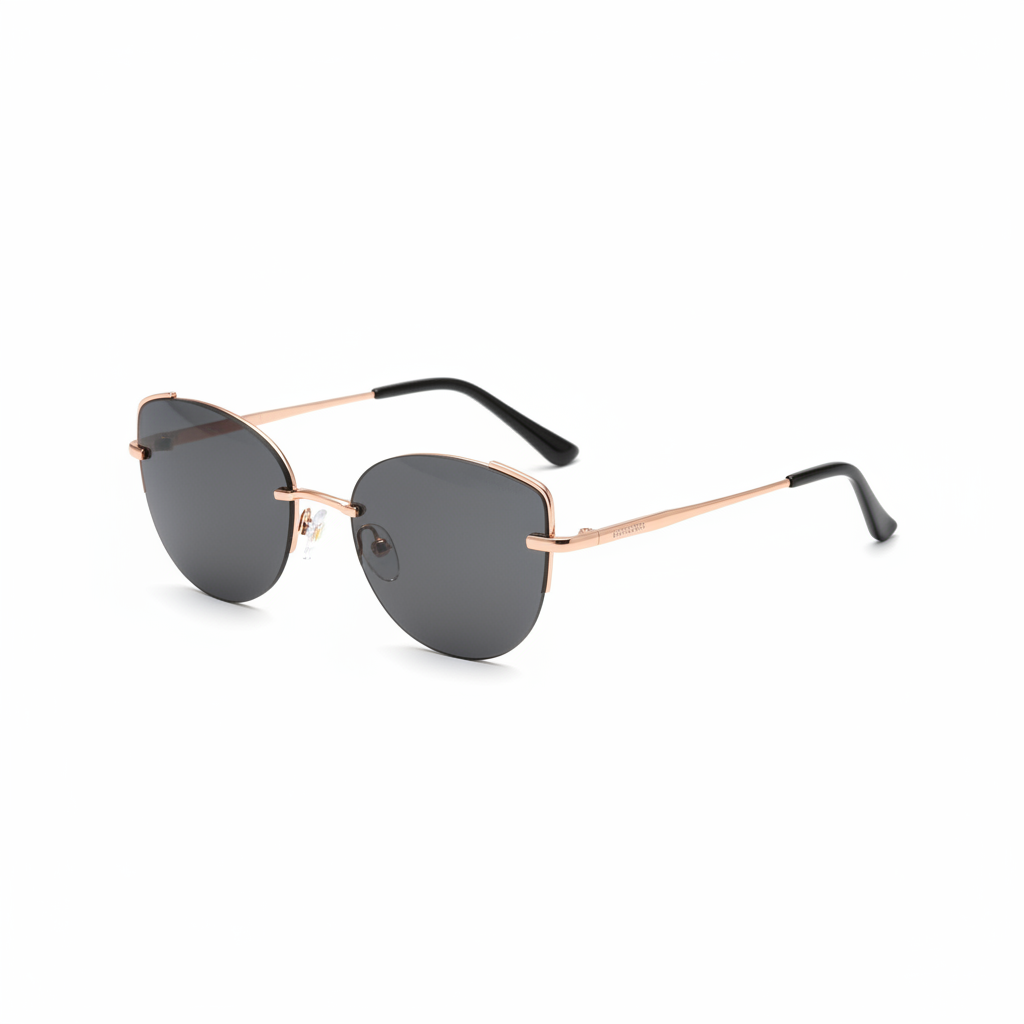 Metal Cat-Eye Sunglasses with Gradient Lenses | UV400