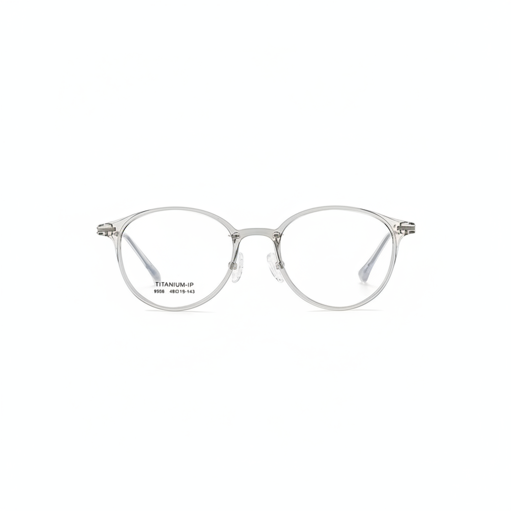 Lightweight Soft Round Titanium Eyeglasses Frame
