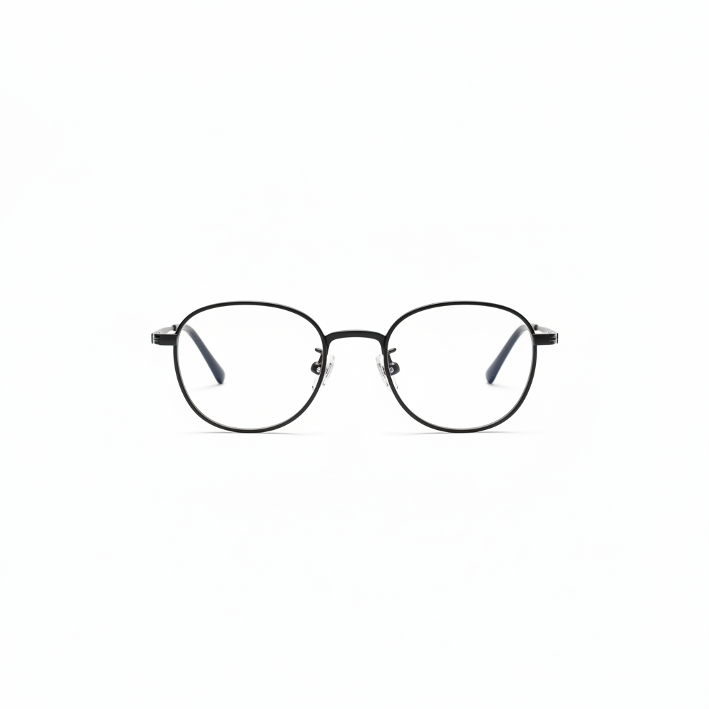 Literary Retro Square Metal Eyeglasses Frame