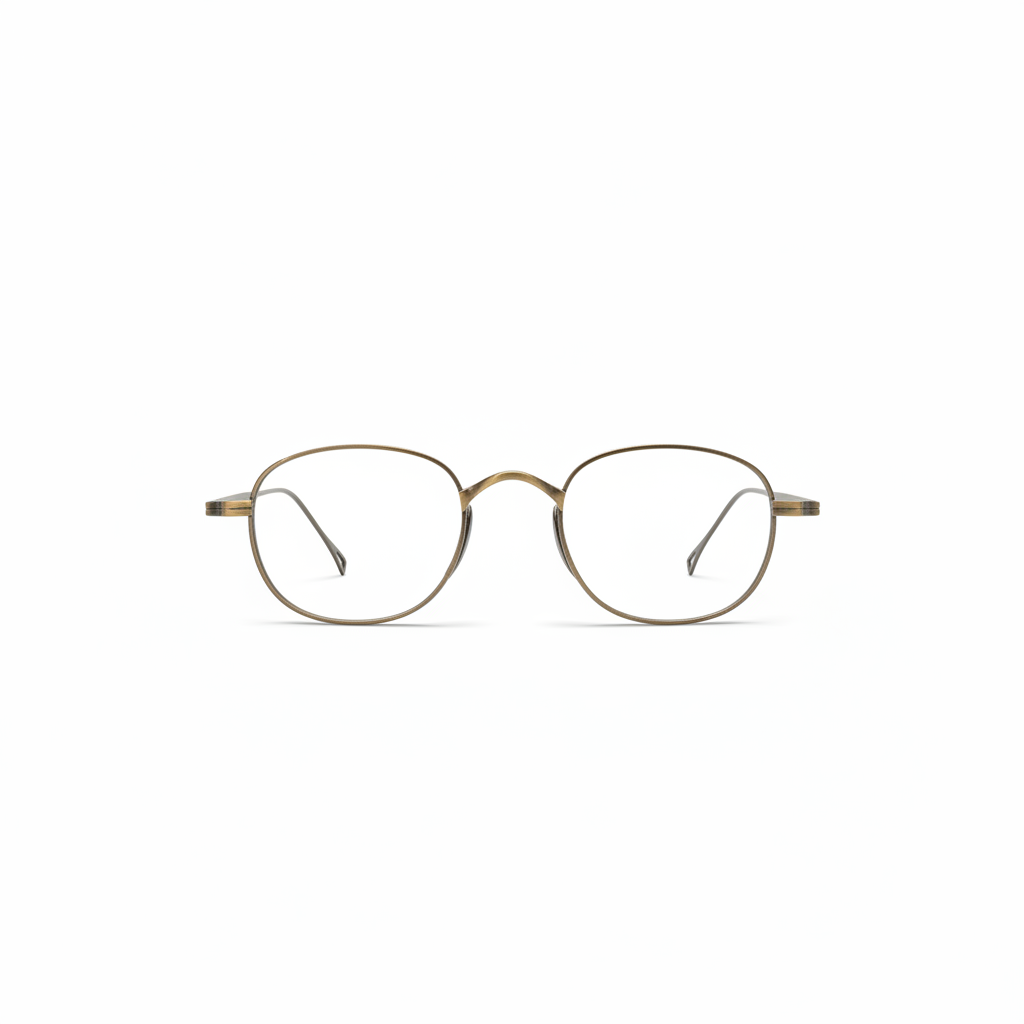 Minimal Round Titanium Eyeglasses Frame — Frame Only