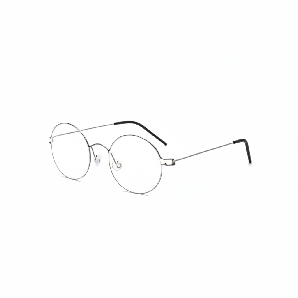 Ultra-Light Screwless Round Titanium Alloy Eyeglasses Frame