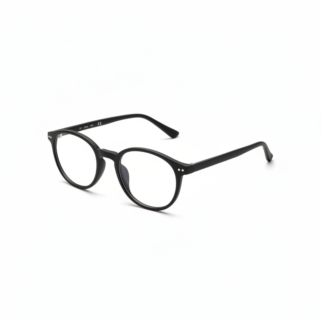 Minimal Round Black Eyeglasses Frame