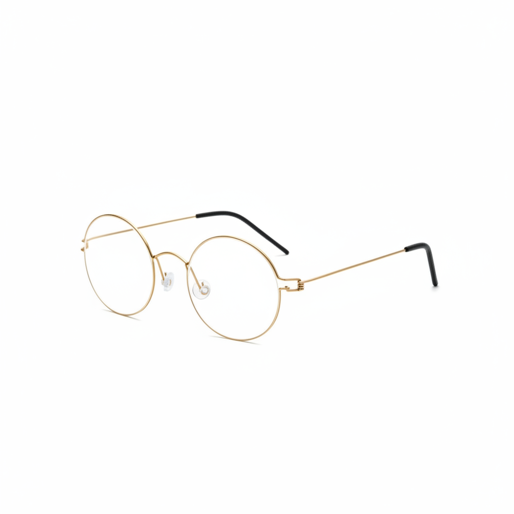 Ultra-Light Screwless Round Titanium Alloy Eyeglasses Frame