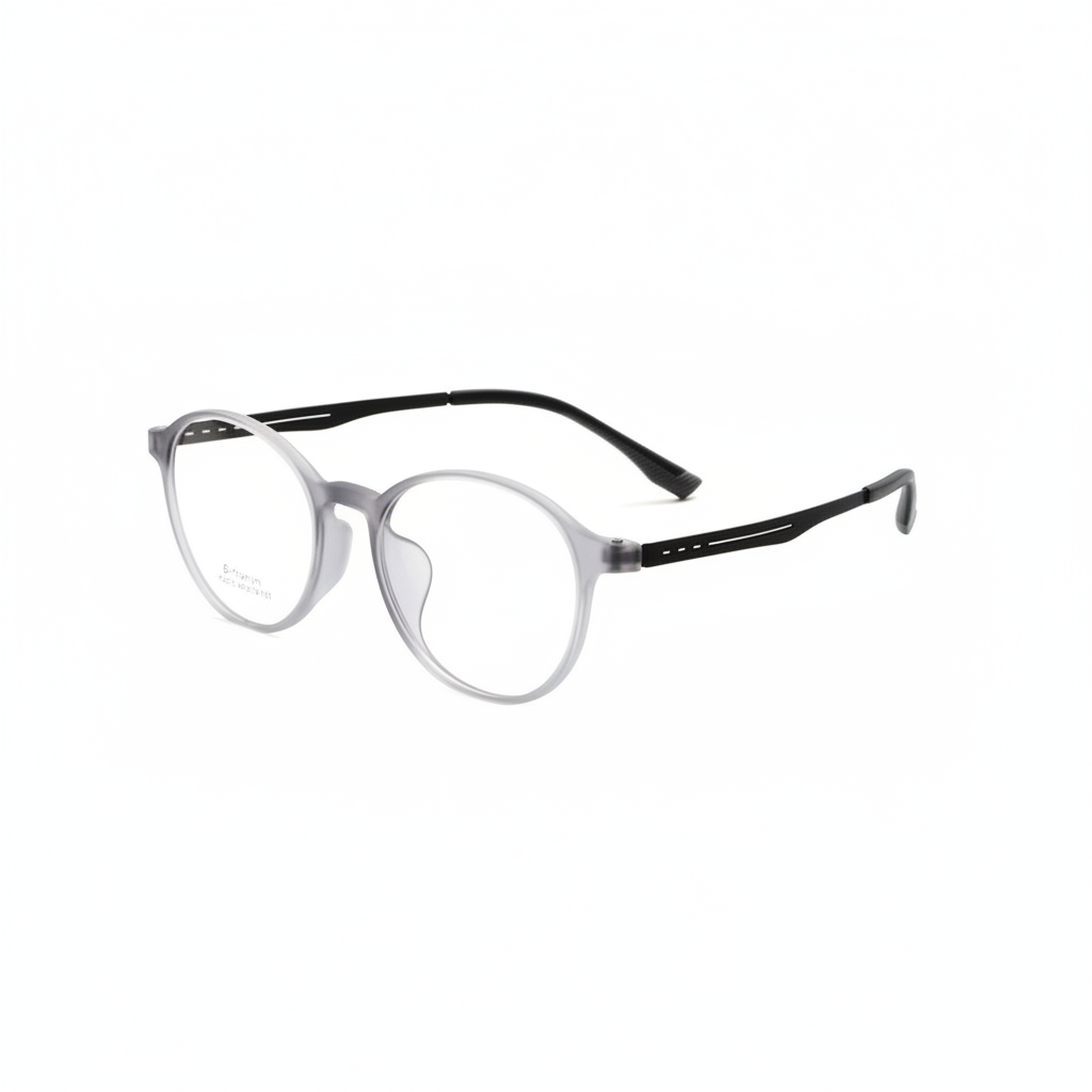 Minimal Round Black Eyeglasses Frame