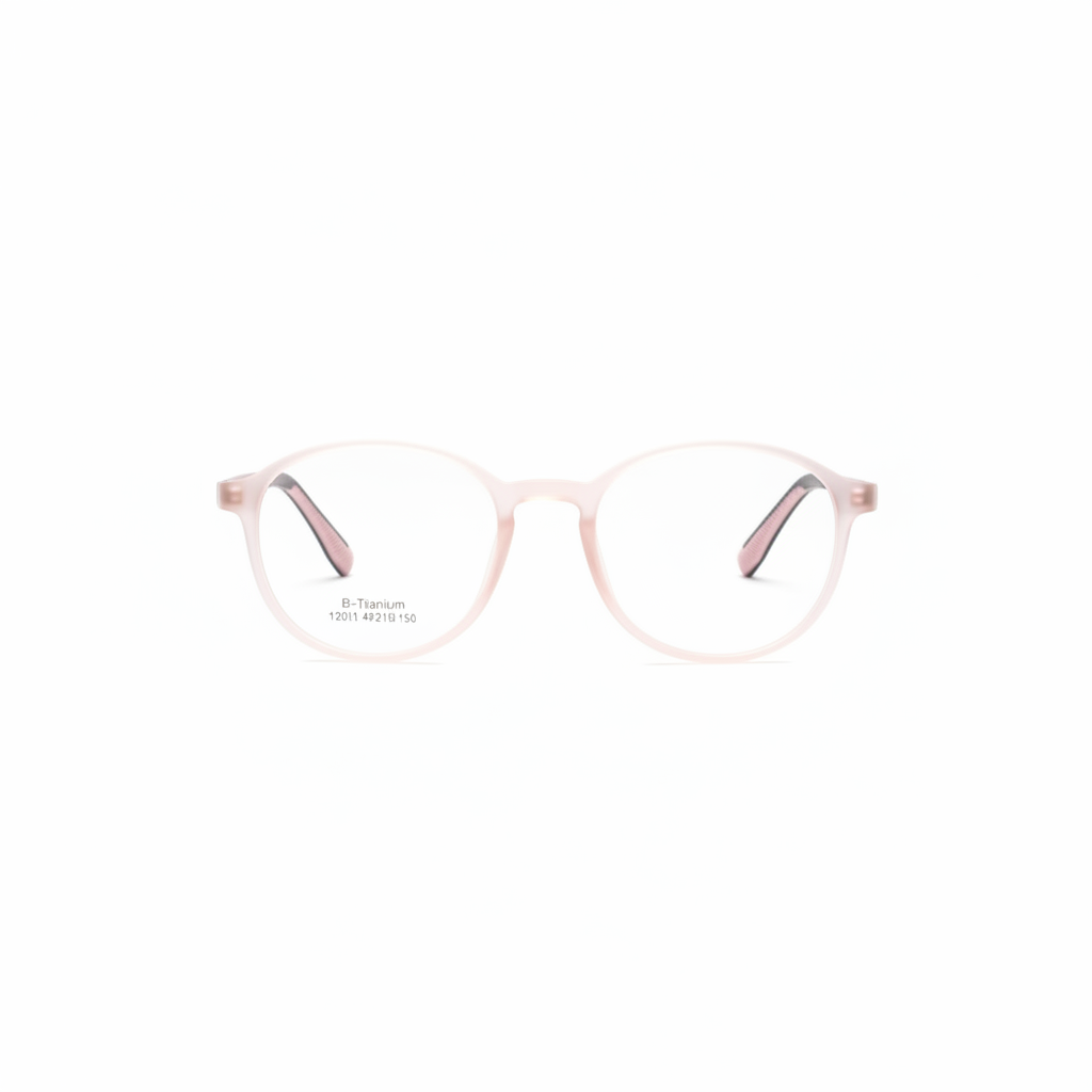 Minimal Round Black Eyeglasses Frame