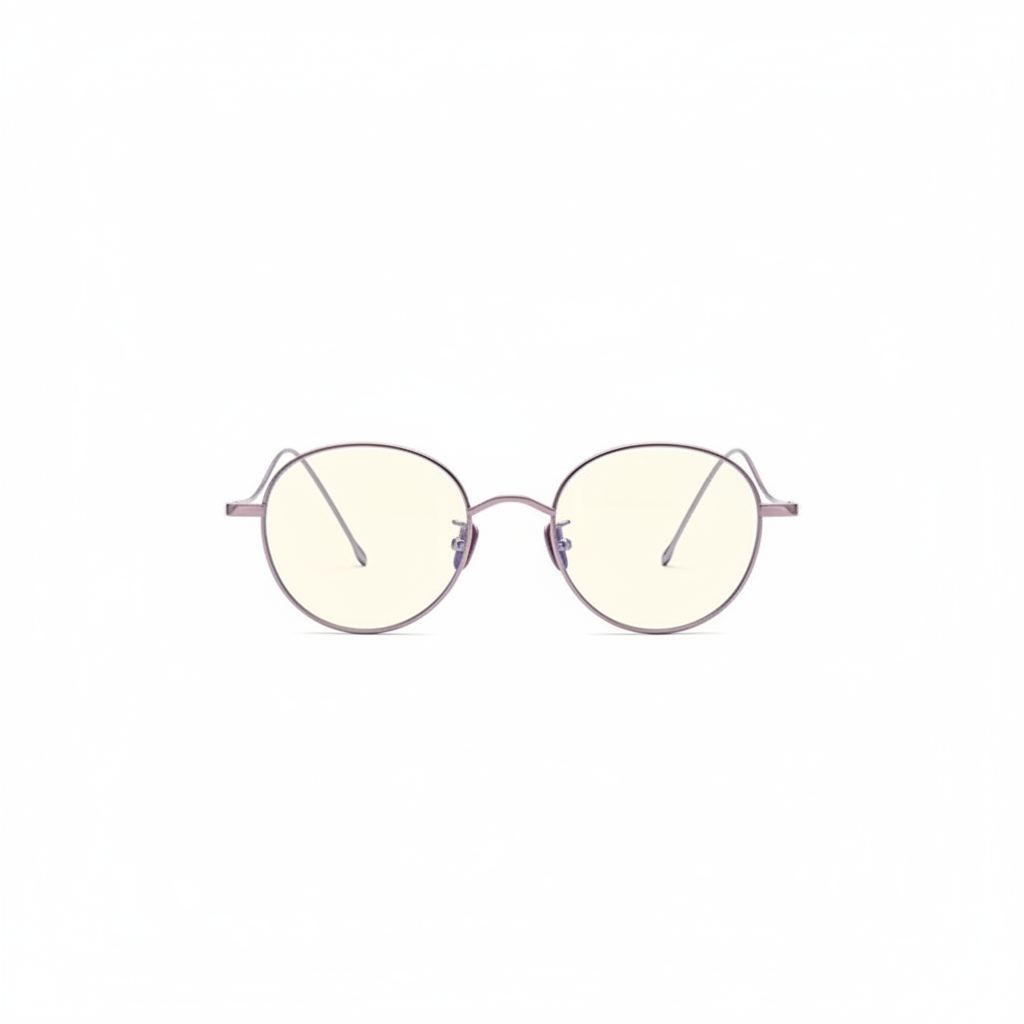 Lightweight Round Titanium Blue-Light Glasses Frame