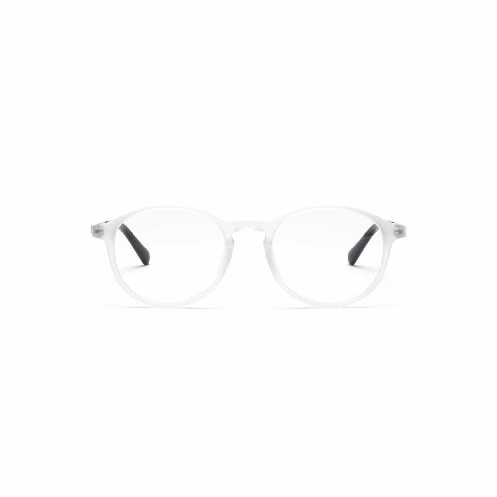 Minimal Round Black Eyeglasses Frame