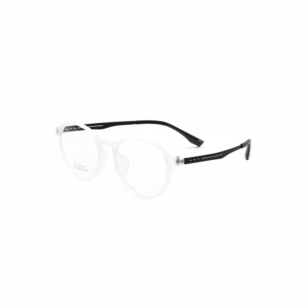 Minimal Round Black Eyeglasses Frame